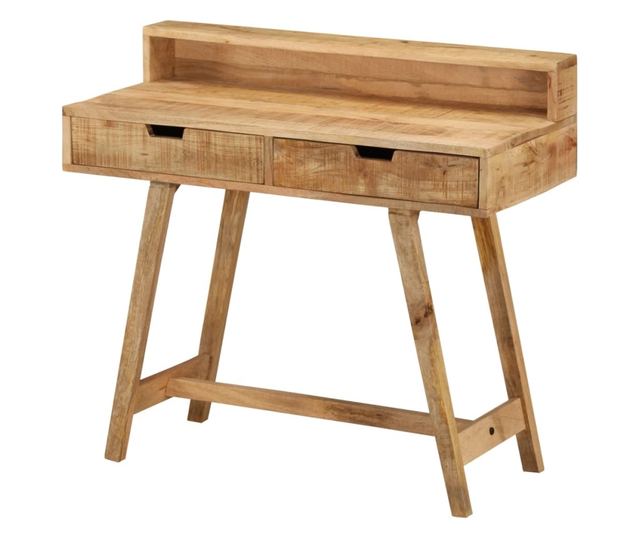 Ured, 100x45x90 cm, neobrađeni drvo manga