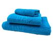 3 darabos fürdőlepedő szett görög szegéllyel, jacquard plüss luxus - 100% pamut, 500g/nm, türkiz