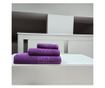3 darabos fürdőlepedő szett Greek Border Jacquard Plush Luxury - 100% pamut, 500g/nm, lila