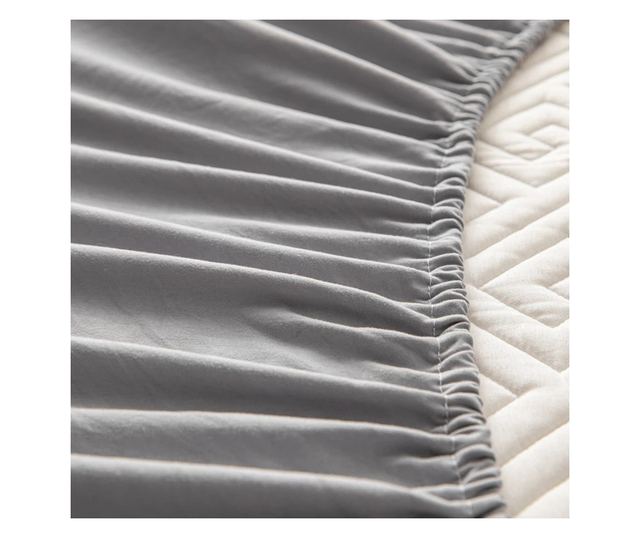 Kotonia Home Bebe gumis lepedő - ranforce, 100% pamut, matrac méret 60x120+15 cm, szürke