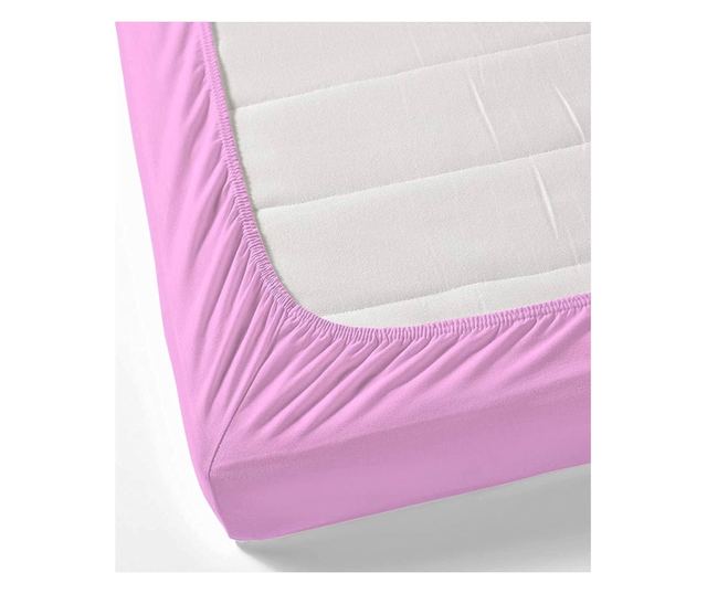 Kotonia Home Bebe gumis lepedő - ranforce, 100% pamut, matrac mérete 60x120+15 cm, rózsaszín