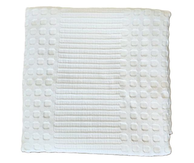 Kotonia Home Bebe 2 részes bölcső szett - fehér gofri takaró és ranforce ágynemű - 120x150 cm, nyuszis dekorációval