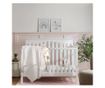 Kotonia Home Bebe 2 részes bölcső szett - fehér gofri takaró és ranforce ágynemű - 120x150 cm, nyuszis dekorációval