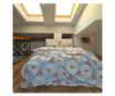 4 részes ágynemű, 2 személyes, klasszikus sima szövet, 100% pamut, virágmintás - 14
