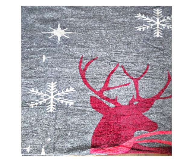 Patura Vicuna - Karácsonyi dekoráció, kétoldalas, 180x220 cm méretű, rénszarvasok