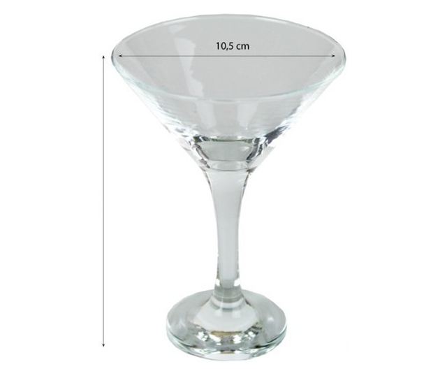Martini misket pohár szett, 6 db, AZHOME