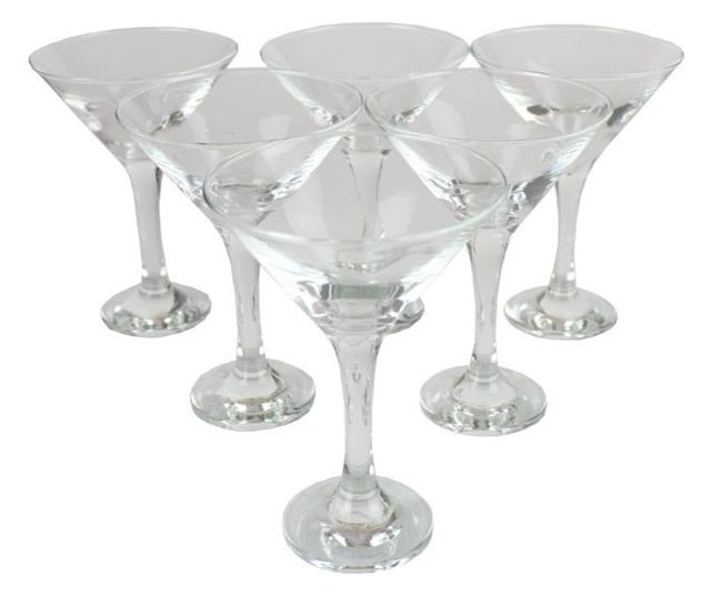 Martini misket pohár szett, 6 db, AZHOME