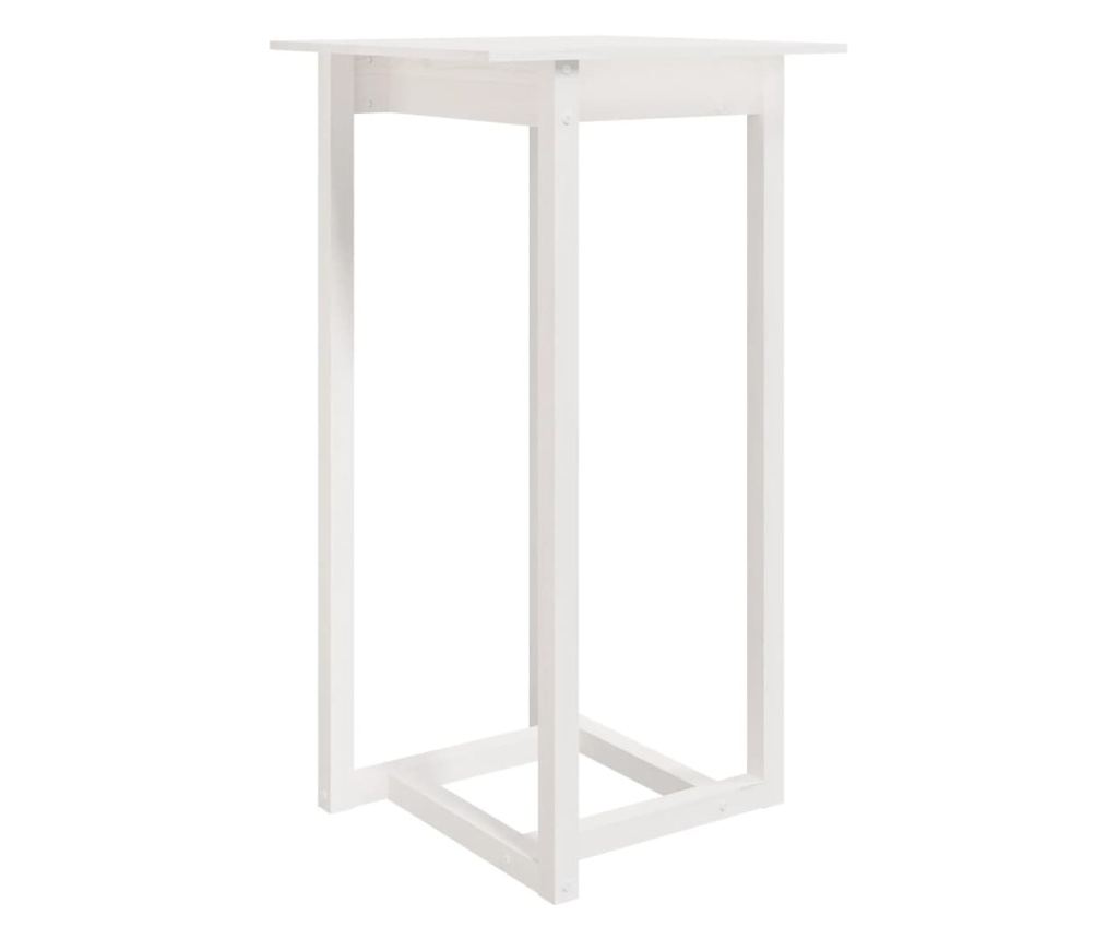 Barna miza, bela, 60x60x110 cm, masivno borovo leso - 2