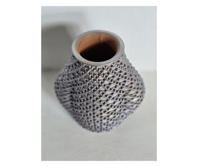 3D Nyomtatott Váza – Ezüst