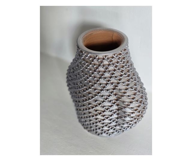3D Nyomtatott Váza – Ezüst
