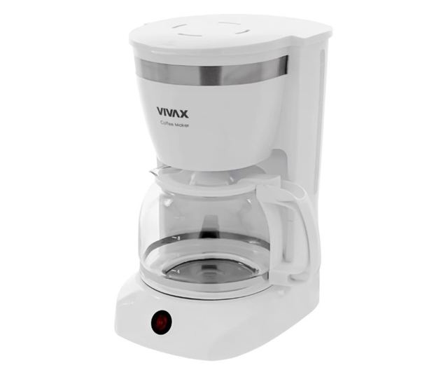 Vivax CM-08127W Kávéfőző, 800W, 1.2 L, Cseppzár, Melegen tartás, Kivehető szűrő, Fehér