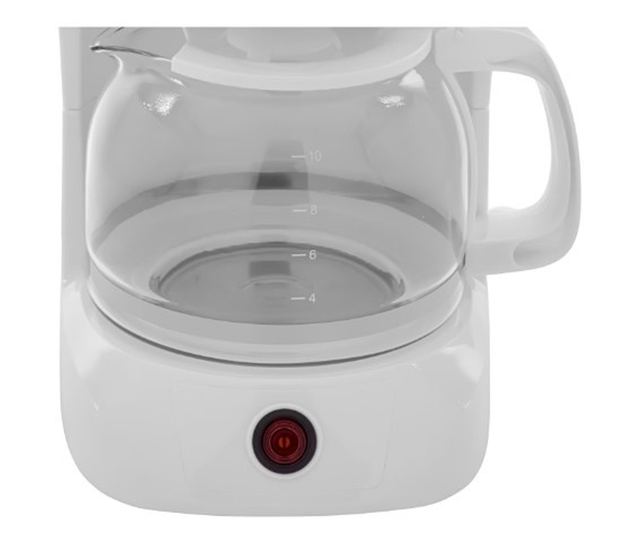 Vivax CM-08127W Kávéfőző, 800W, 1.2 L, Cseppzár, Melegen tartás, Kivehető szűrő, Fehér