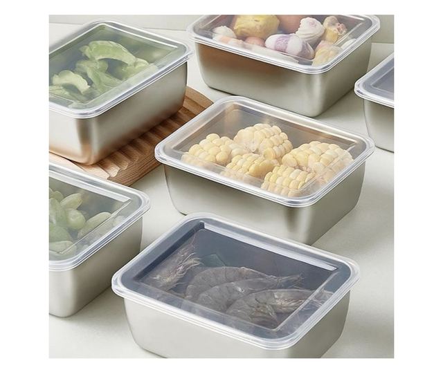 Pufo Chef rozsdamentes acél gastronorm edény fedővel élelmiszertároláshoz, ideális cateringhez, éttermekhez, gyorséttermekhez, 3