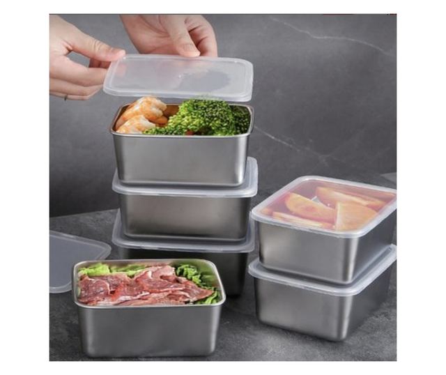 Pufo Chef rozsdamentes acél gastronorm edény fedővel élelmiszertároláshoz, ideális cateringhez, éttermekhez, gyorséttermekhez, 3