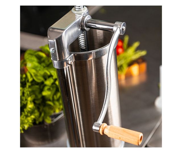 Klausberg KB 7927 kolbásztöltő gép, 5 kg, kézi, 14-35 mm, 6 tölcsér, rozsdamentes acél