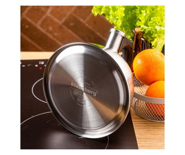 Klausberg KB 7951 fütyülős vízforraló, 2,5 l, rozsdamentes acél, hőszigetelt fogantyú, indukciós, matt rozsdamentes acél