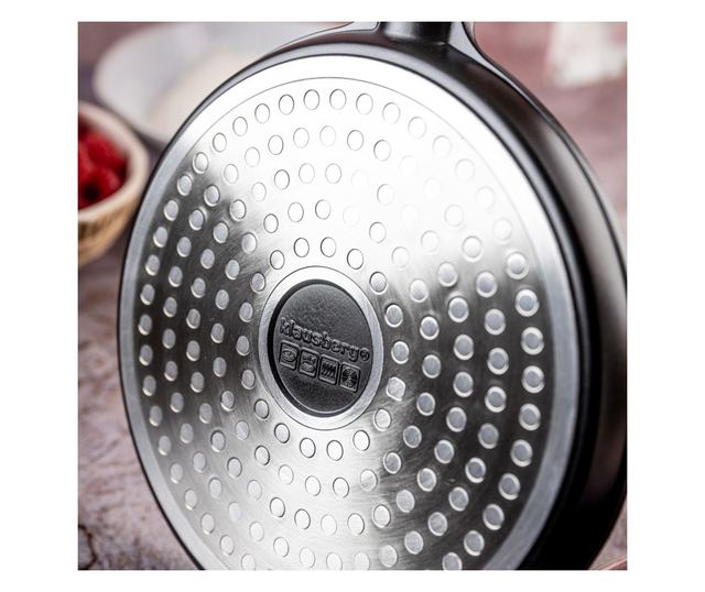 Klausberg KB 7972 Palacsintasütő, 18 cm, Napdombornyomott Alj, Tapadásmentes Bevonat, PFOA-mentes, Indukciós, Fekete