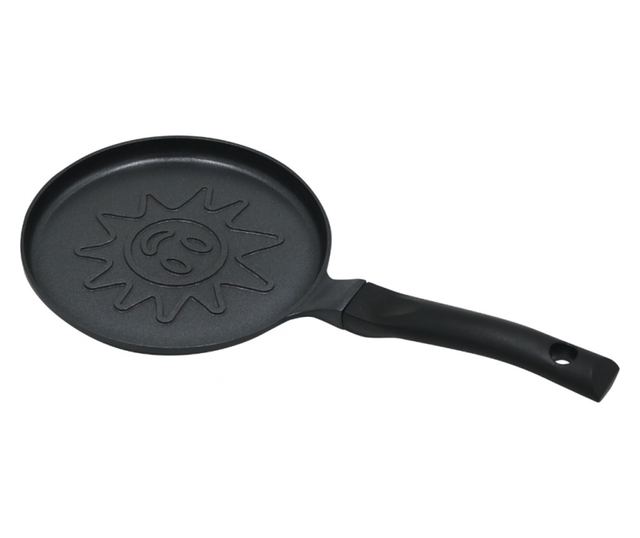 Klausberg KB 7972 Palacsintasütő, 18 cm, Napdombornyomott Alj, Tapadásmentes Bevonat, PFOA-mentes, Indukciós, Fekete