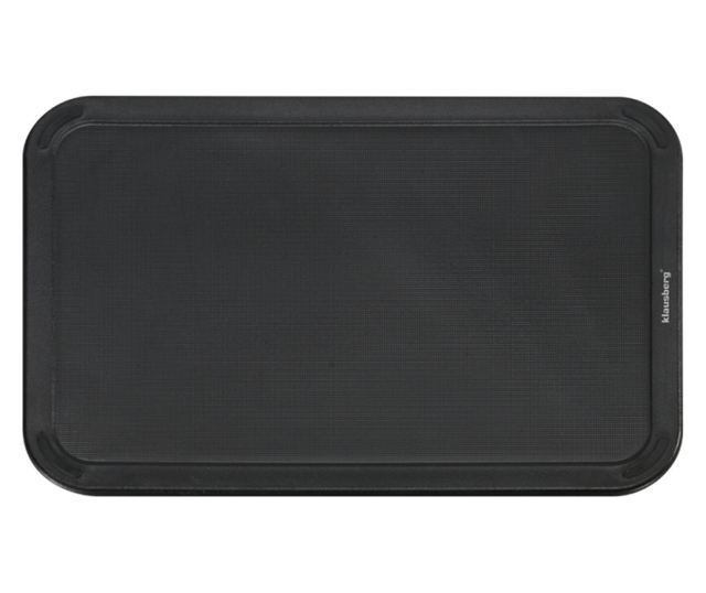 Klausberg KB 7977 késkészlet, 8 darabos, rozsdamentes acél, állvány, papírtörlő tartó, fekete