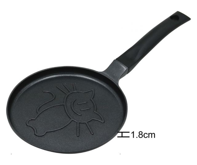 Klausberg KB 7973 Palacsintasütő, 18 cm, Dombornyomott Alj Kitten Mintával, Tapadásmentes Bevonattal, PFOA-mentes, Indukciós, Fe