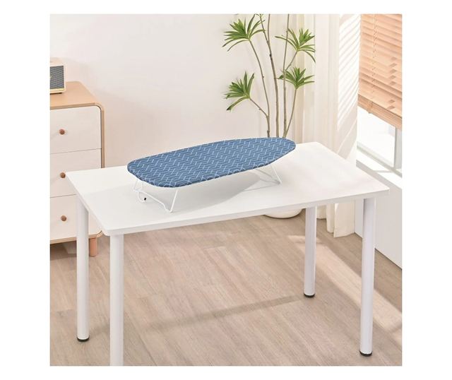 Kinghoff KH 1936 vasalódeszka, 76x30,5 cm, összecsukható, akasztó, kék