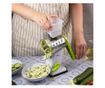 Kinghoff KH 1960 kézi reszelő 3 cserélhető tartozékkal, rozsdamentes acél, fehér/zöld