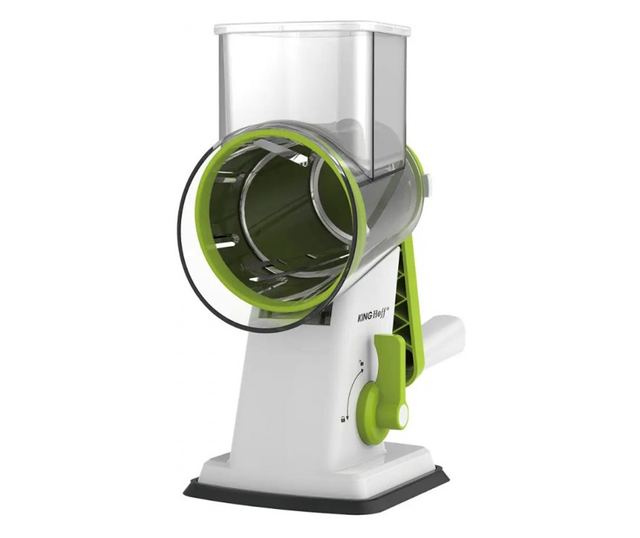 Kinghoff KH 1960 kézi reszelő 3 cserélhető tartozékkal, rozsdamentes acél, fehér/zöld