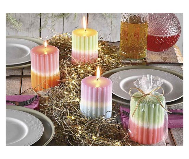 3 gyertyás szett Ø7,5 cm x 10 cm