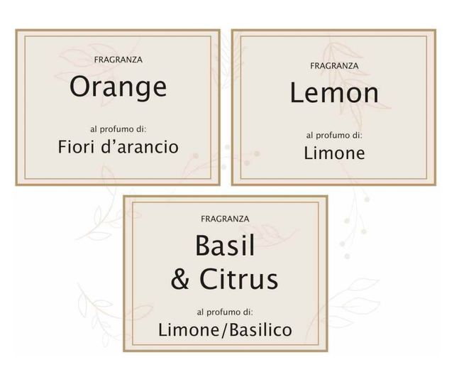 3 db illatosított gyertya szett, 6,35 cm átmérő x 9,4 cm magasság