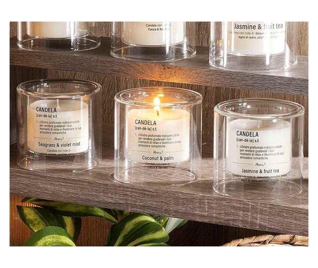 3 db illatosított üveg szett Ø8 cm x 7.5 cm M