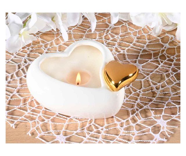 Illatosított gyertya kerámia tégelyben (10 x 10,5 x 5,5 cm M)