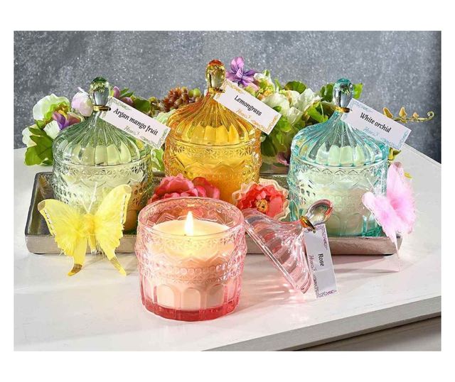 4 db illatos üveggyertya Ø8,5 x 13 M