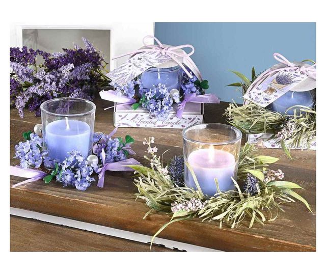 2 db levendula illatú gyertya Ø11 cm x 7 M