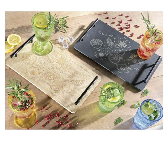 2 db Fa Tálca - 35 x 20 x 4.5 cm