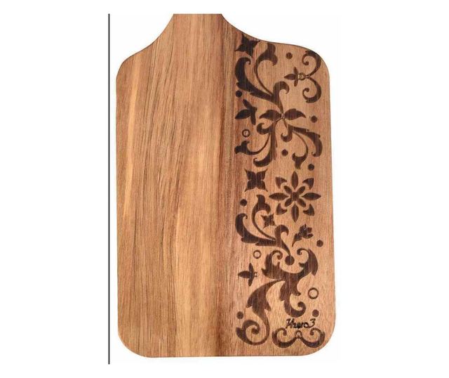 2 db Fa Tálaló Tál Szett - Nagy: 47 cm x 39.9 cm, Kicsi: 35.6 cm x 30 cm