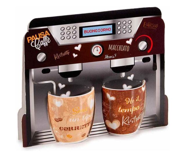 8 db kerámia csésze, többszínű, Ø5,5 cm x 6 cm M, 70 ml