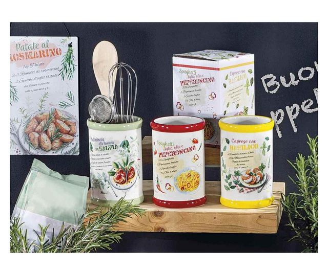 3 kerámia bögre szett, többszínű, 8 cm átmérő x 12,5 cm M