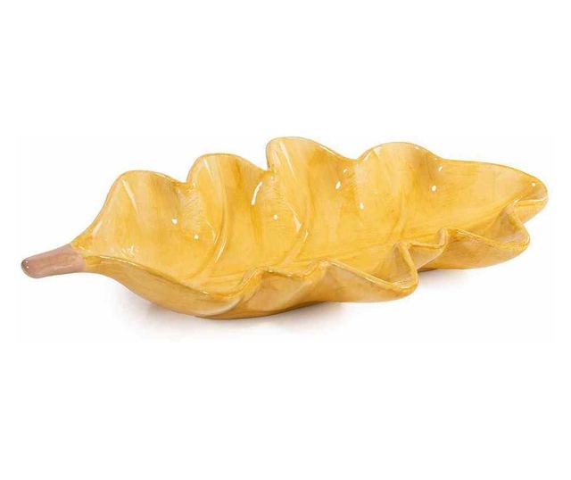 2 db kerámia levél alakú dísztál szett