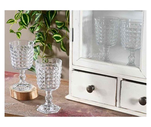 6 db üveg kehely, 250 ml