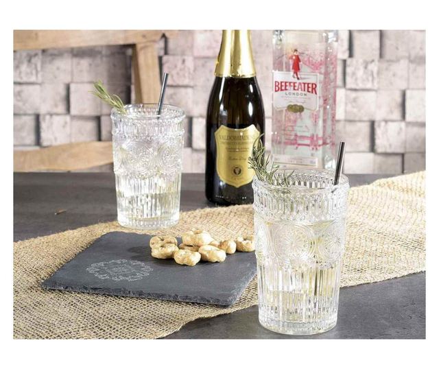 6 db üveg pohár - egyenként 350 ml