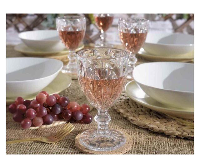 6 db üveg pohár szett, 250 ml