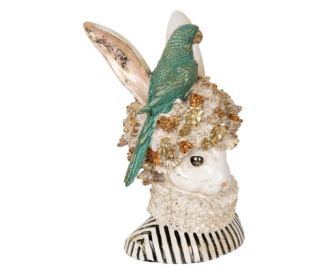 Húsvéti Nyuszi Figura, Polystone, Többszínű, 23x21x35 cm