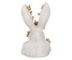 Húsvéti Nyuszi Figura, Arany és Fehér Polyresin, 21x20x34 cm