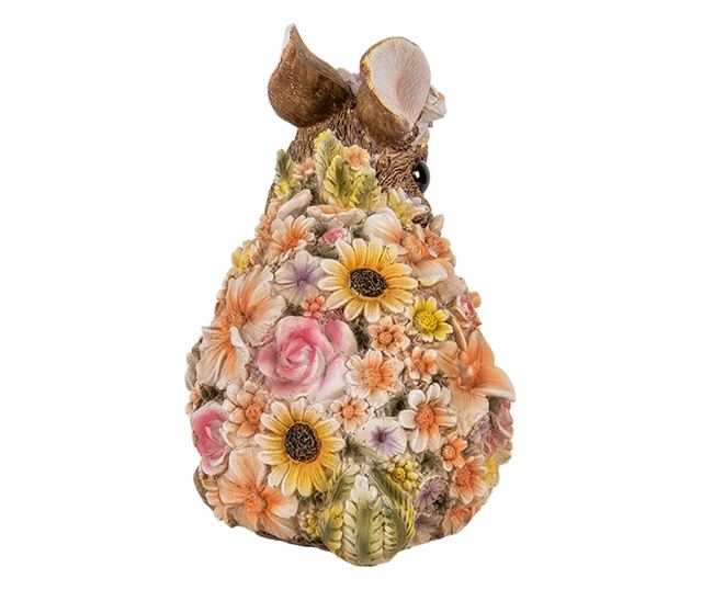 Többszínű polirezin nyuszi figura 19x12x18 cm