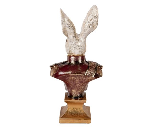 Húsvéti nyuszi figura, polystone, többszínű, 23x16x50 cm