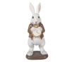 Húsvéti nyuszi figura, polirezin, többszínű, 7x7x16 cm