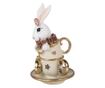 Húsvéti nyuszi figura - Polystone, 8x8x14 cm