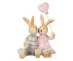 Többszínű polirezin húsvéti nyuszi figura 8x6x10 cm