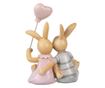 Többszínű polirezin húsvéti nyuszi figura 8x6x10 cm