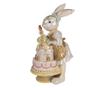 Többszínű polirezin húsvéti nyuszi figura 20x15x36 cm